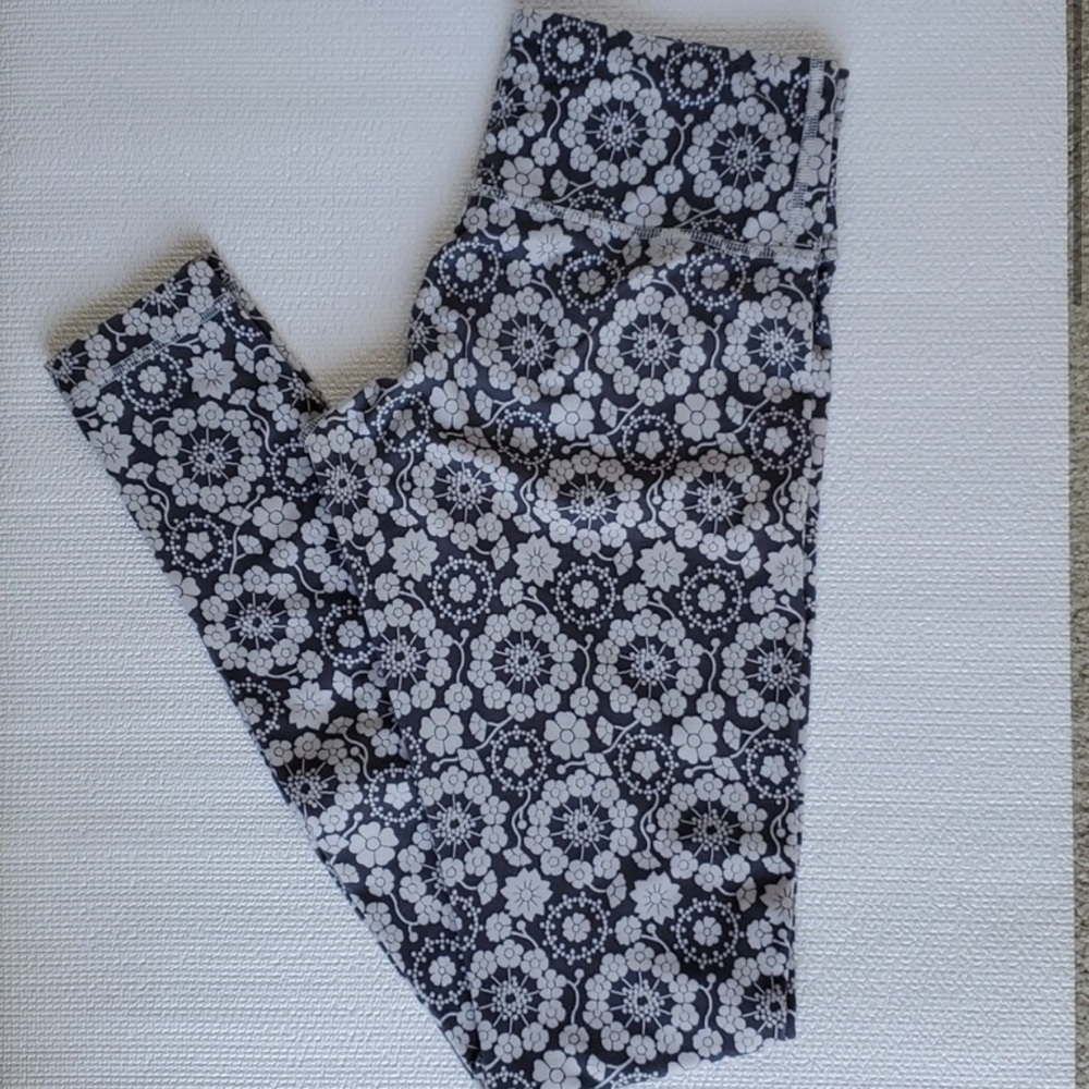 Lululemon Gray Twiggy Floral Leggings